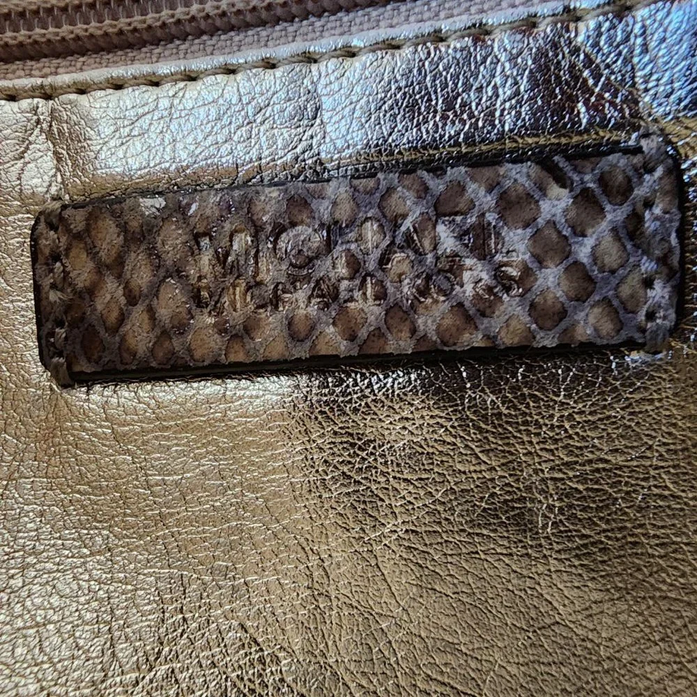 Michael Kors faux animal print clutch with‎ storage bag